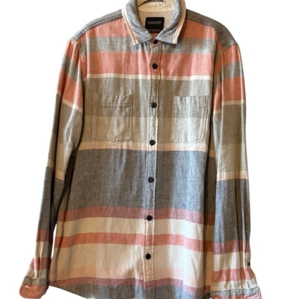 Scotch & Soda Button Down Amsterdam Casual Pocket Shirt Size Large